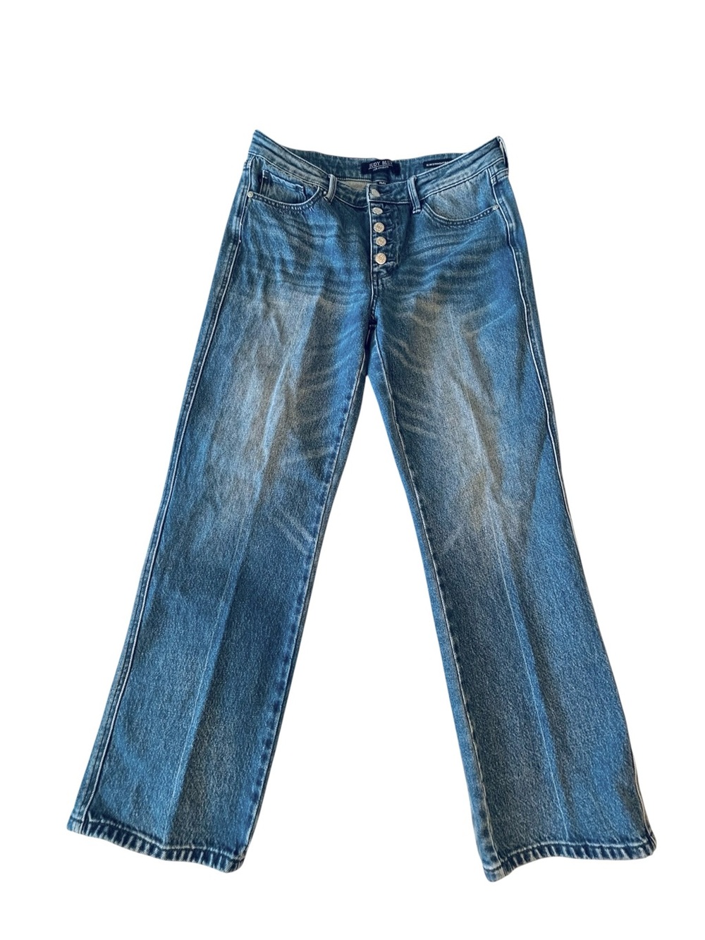 Judy Blue Slim Straight Rigid Mid Rise Button Fly Denim Jeans Sz 30/11 JB881011 - Picture 2 of 11